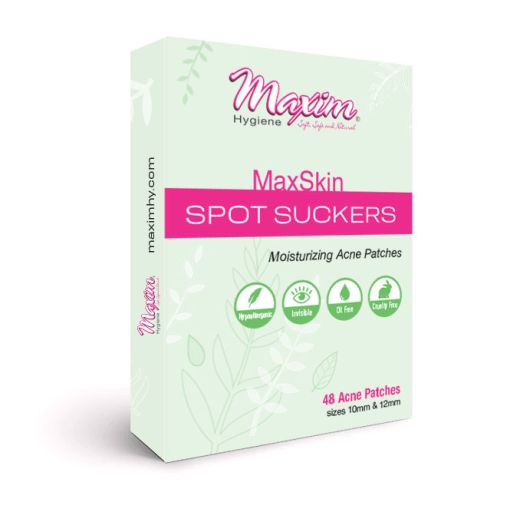 SpotSucker® Clear Acne Patches, in 9 & 12 mm Diameters, 4 Sheets of 10, 40 Patches/Pack, Single Pack