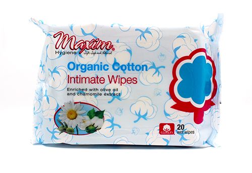 Maxim® Organic Cotton Intimate Wipes, 20 Count