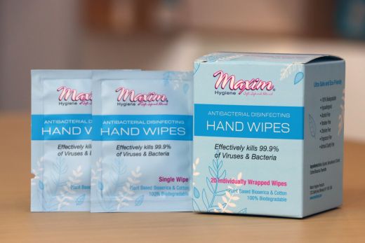 Maxim® Antibacterial Disinfecting Wet Wipes, Single Packed, 20 Count